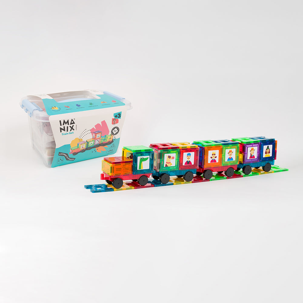 Trenes de juguete | Set 50 piezas - IMANIX